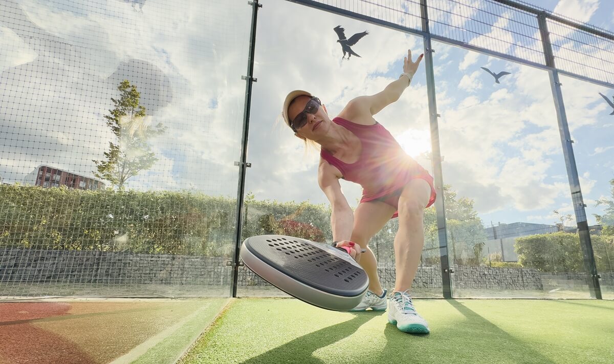 Padel masterclass session on an indoor court