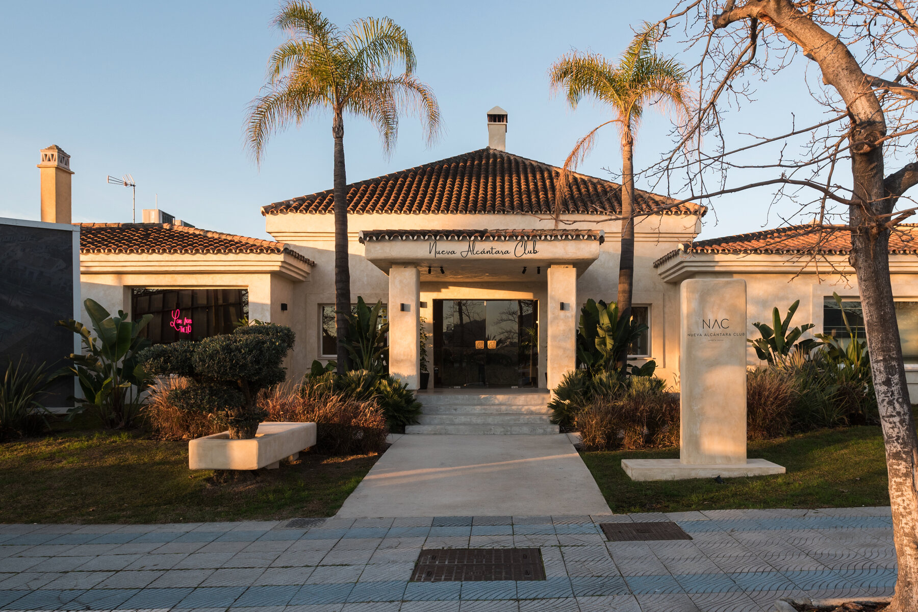Entrance to NAC Nueva Alcántara Club in Marbella